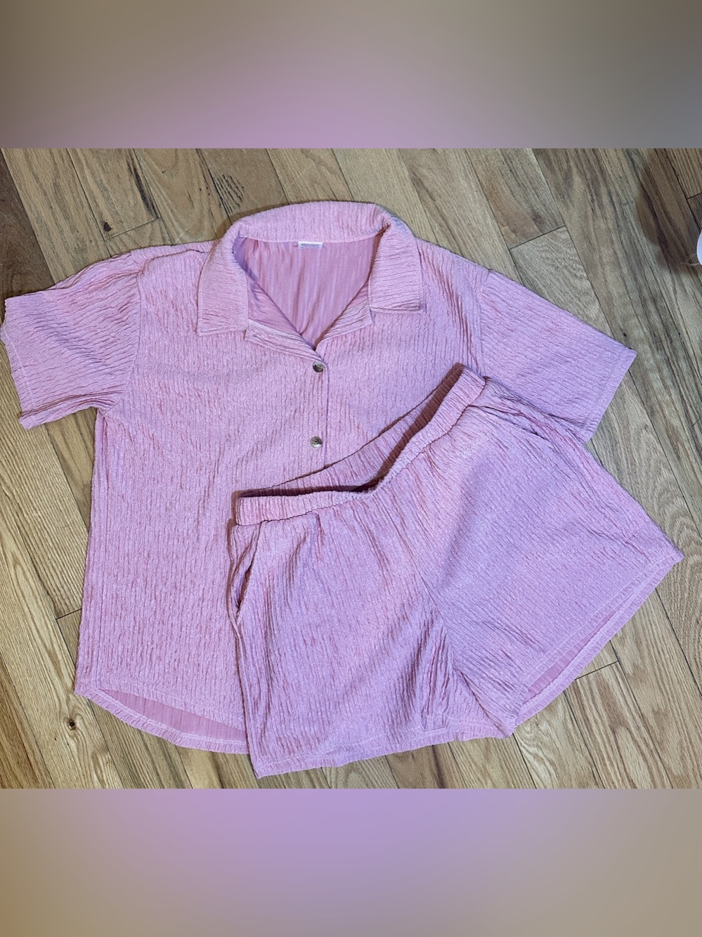 Pink Short Sleeve Set Size XL Like New